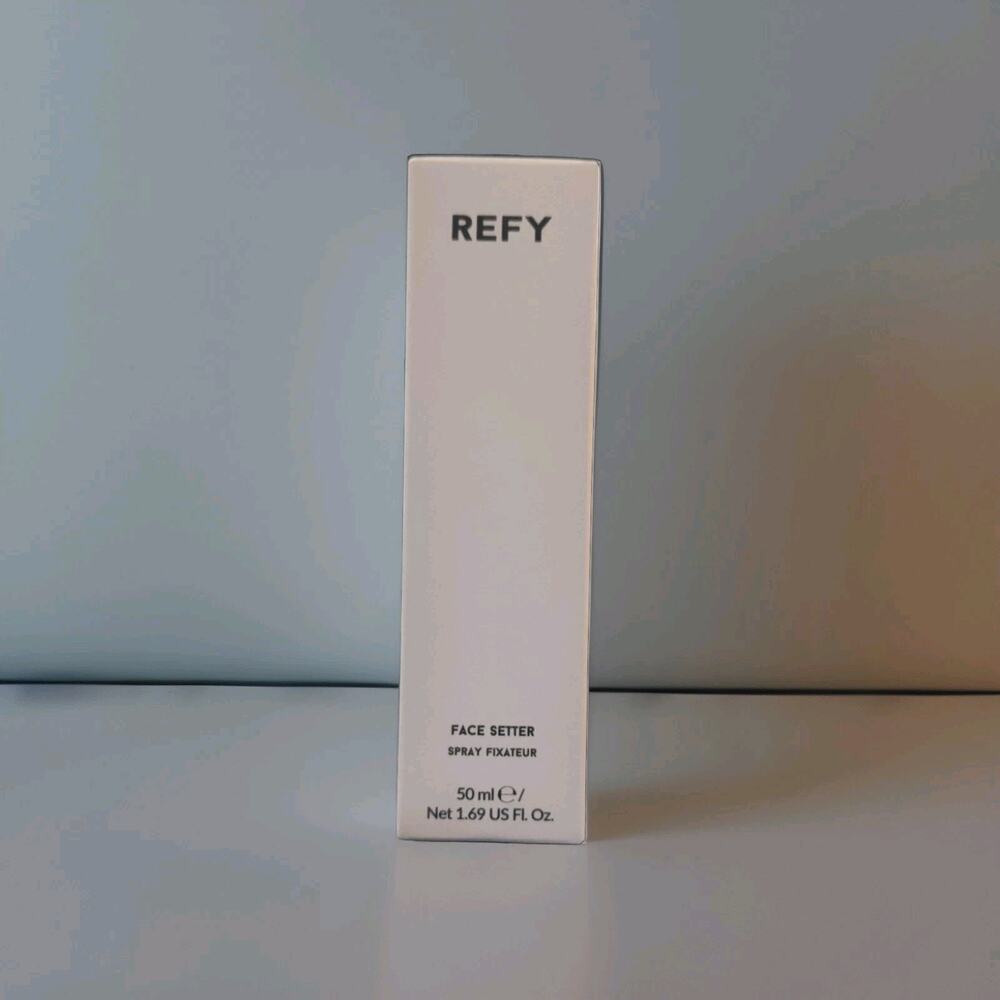NIB REFY Face Setter Makeup Setting Spray 1.69 fl oz New Box Dewy Clear